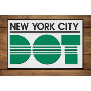 New York City Department of Transportation Sign Public Transportation Subway Bus